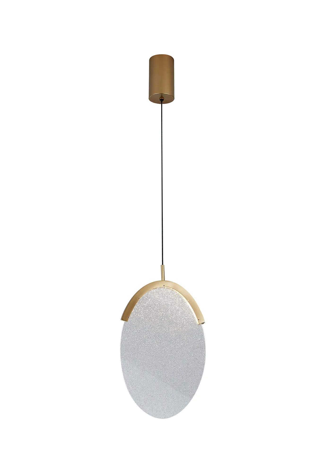 M9649  Oasis 25.5cm 1 Light Pendant, 12W LED, 3000K, Triac Dimmable, Gold